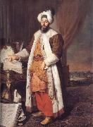 Aved, Jacques-Andre-Joseph Portrait of the Pasha Mehmed Said,Bey of Rovurelia,Ambassador of Sultan Mahmud i at Versailles oil
